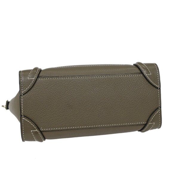 Celine Brown Leather Nano Luggage Tote Handbag S-AT-4116 S-BG-4146 116040 - Picture 7 of 10